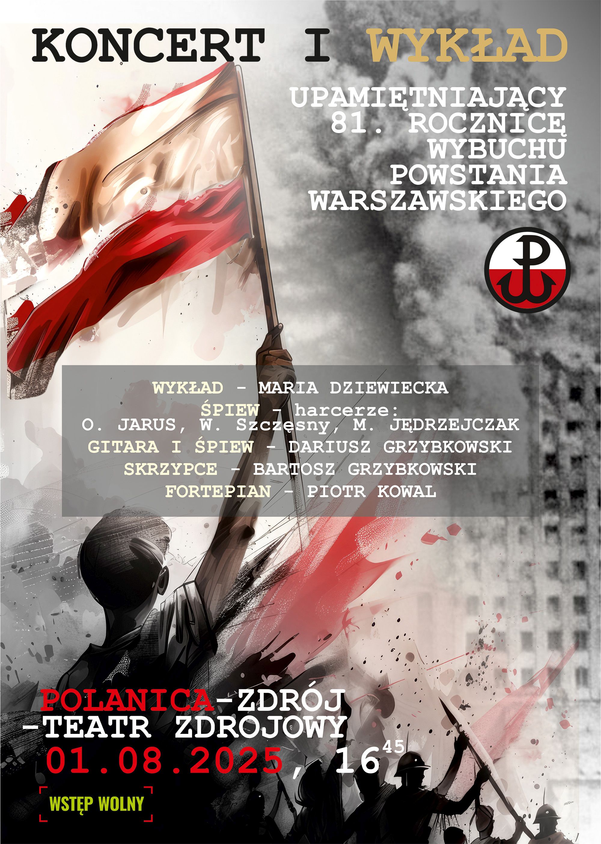 Koncert i wykład z okazji 81. rocznicy Wybuchu Powstania Warszawskiego