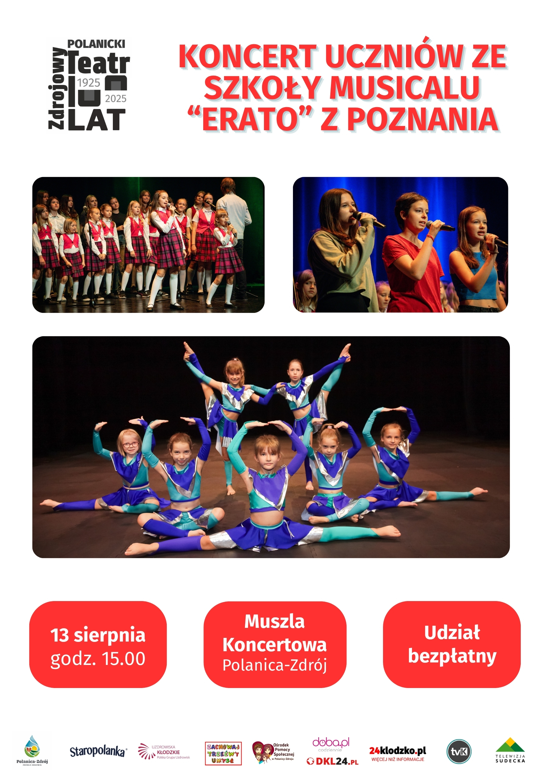 Koncert uczniów ze Szkoły Musicalu "ERATO" z Poznania