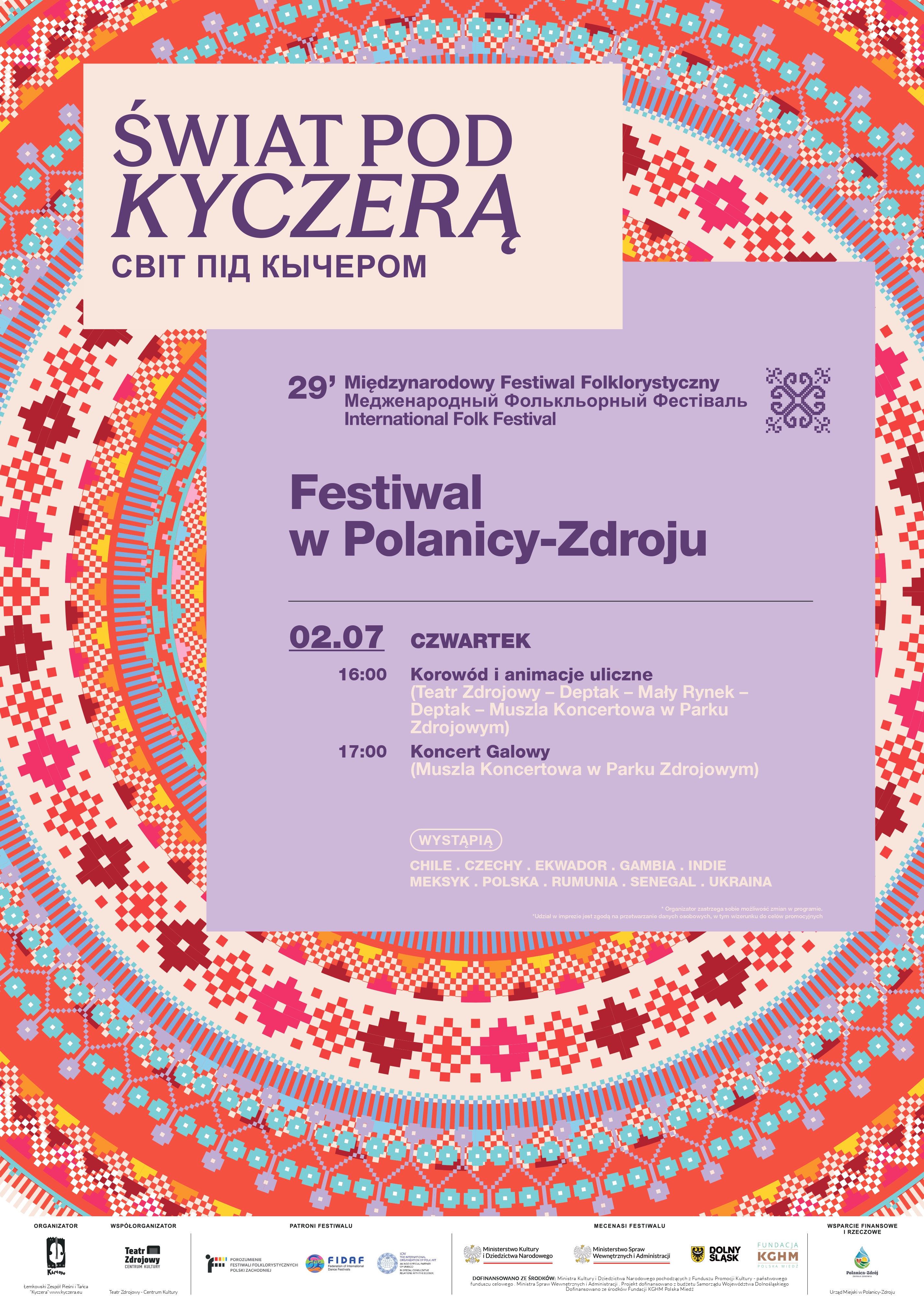 29. Międzynarodowy Festiwal Folklorystyczny "Świat pod Kyczerą"
