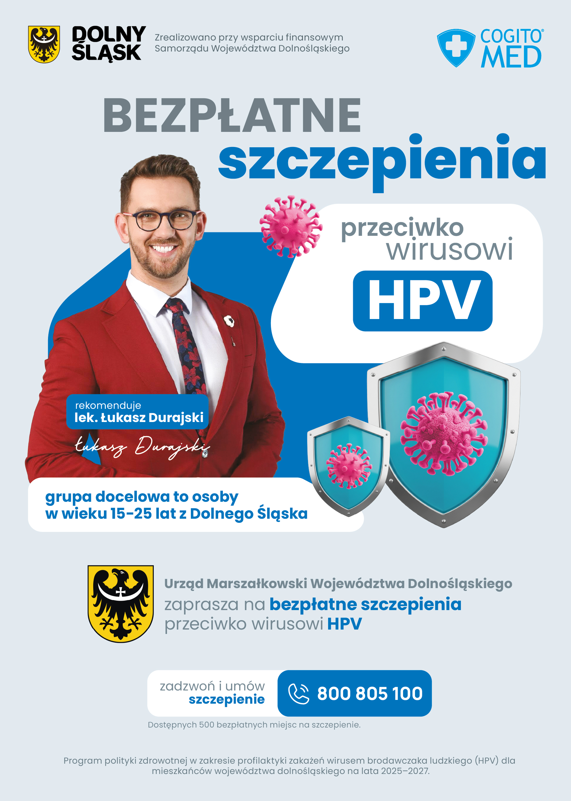 Program polityki zdrowotnej w zakresie profilaktyki zakażeń wirusem brodawczaka ludzkiego (HPV) dla mieszkańców województwa dolnośląskiego na lata 2025–2027